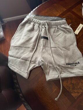 Fear of God Essentials Men’s Light Gray Athletic Sweat Shorts